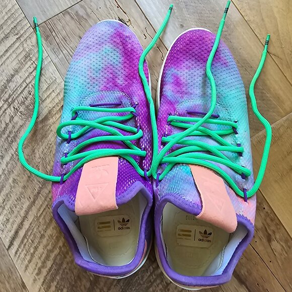 Adidas X Pharrell Williams Hu Holi Chalk Coral Sneaker Men's Size 8 - Picture 2 of 8